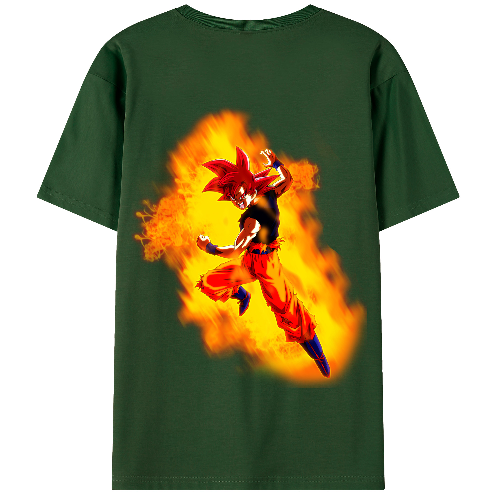 （画像用） ドラゴンボール 孫悟空（そん ごくう）Son Goku カカロット DRAGON BALL Kakarotto 綿100％半袖Tシャツ（背面プリント）